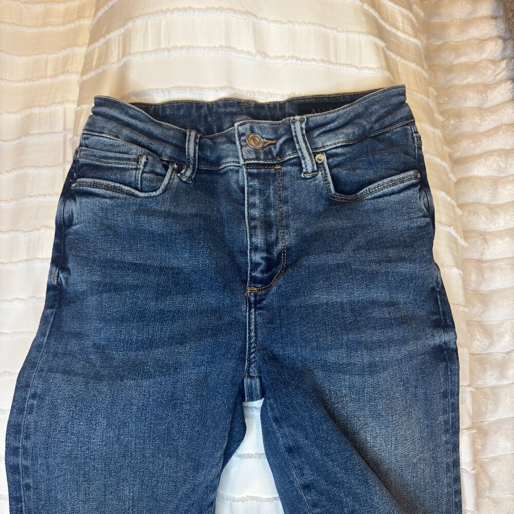 ALLSAINTS Miller Mid-Rise Size Me Skinny Jeans | Hunter Blue | Size Small - Picture 3 of 6
